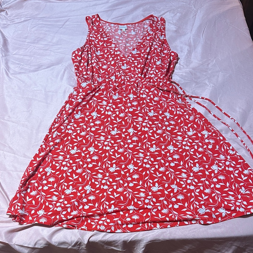 Kaileigh Red Floral Midi Dress